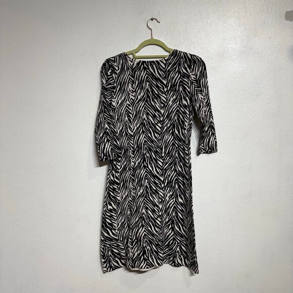 Ann Taylor Zebra Print Mini Sweater Dress Sz XSP - Picture 7 of 9
